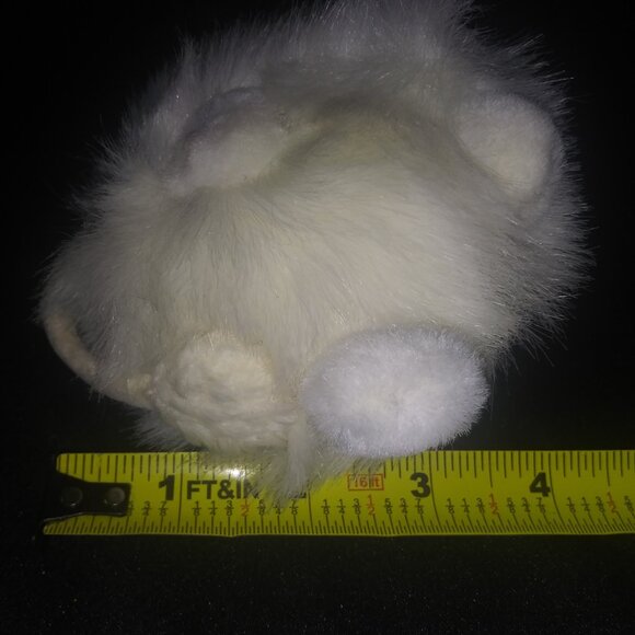 Russ Berrie White Snowpuff Wearing Earmuffs Stuffed Animal Plush Mini Toy - Picture 7 of 7